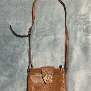 Michael Kors Tan Leather Crossbody Bag